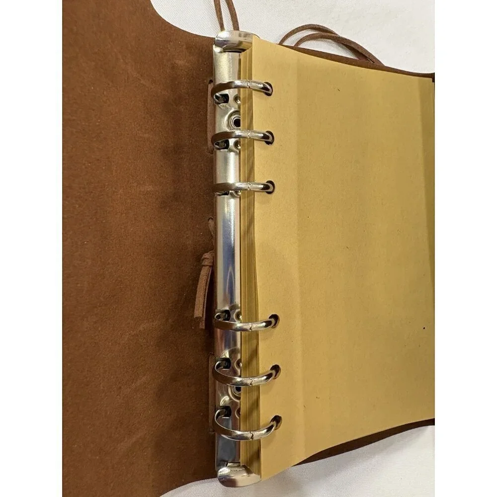 LUXURY Vegan Leather Bound Artisan Journal Travel Captain Yellow Pages